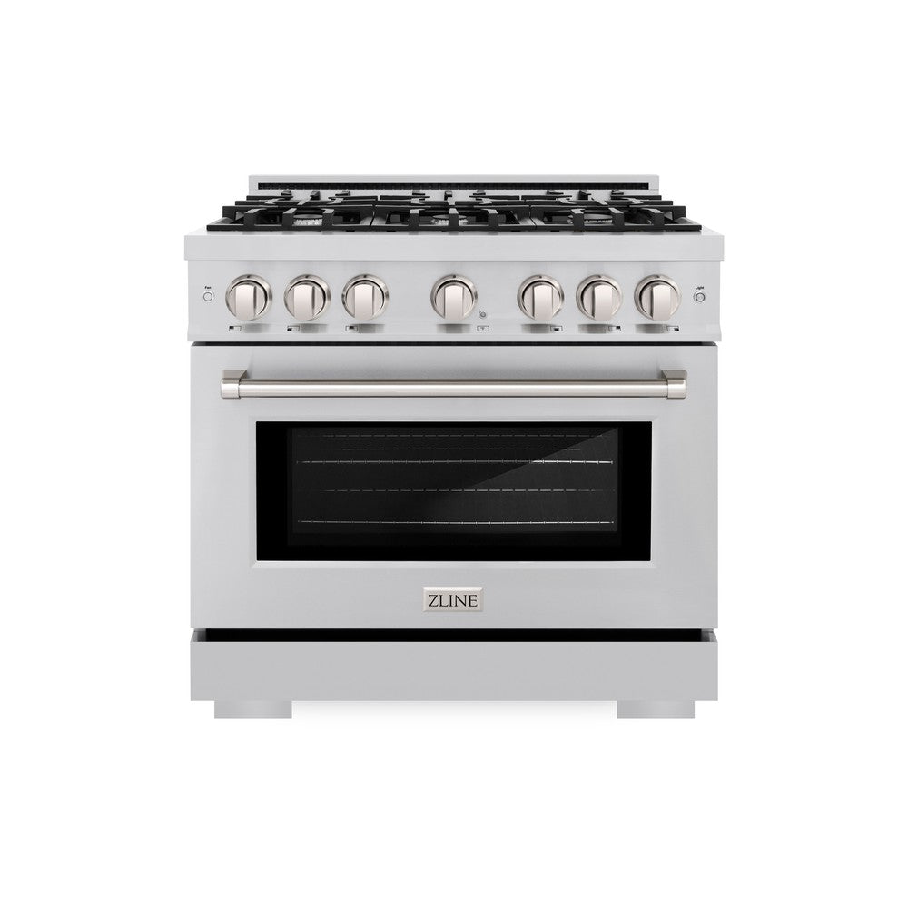 36 in. 5.2 cu. ft. Select Gas Range with 6 Burner Cooktop and Convection Gas Oven HGR36