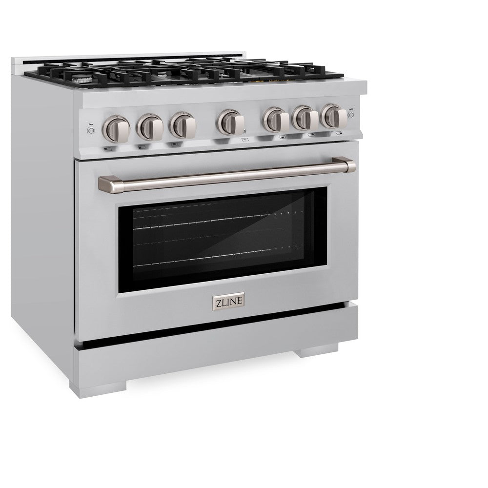 36 in. 5.2 cu. ft. Select Gas Range with 6 Burner Cooktop and Convection Gas Oven HGR36