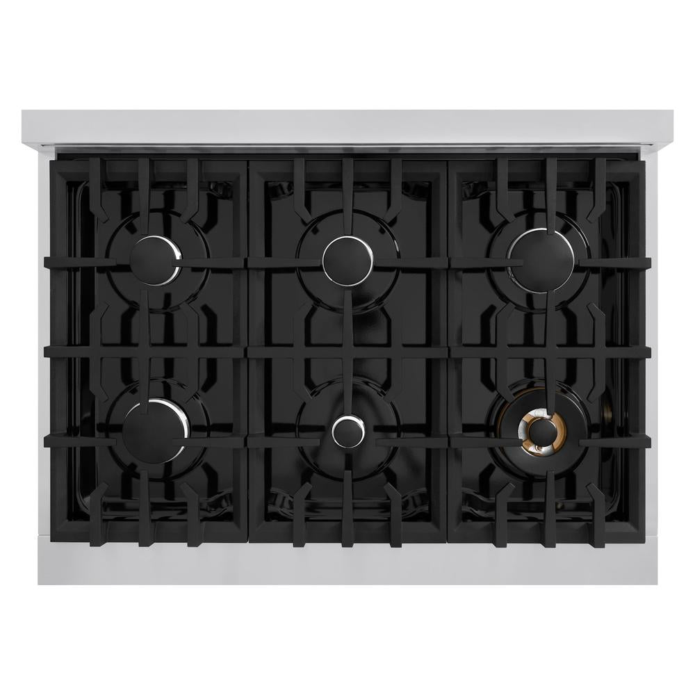 36 in. 5.2 cu. ft. Select Gas Range with 6 Burner Cooktop and Convection Gas Oven HGR36