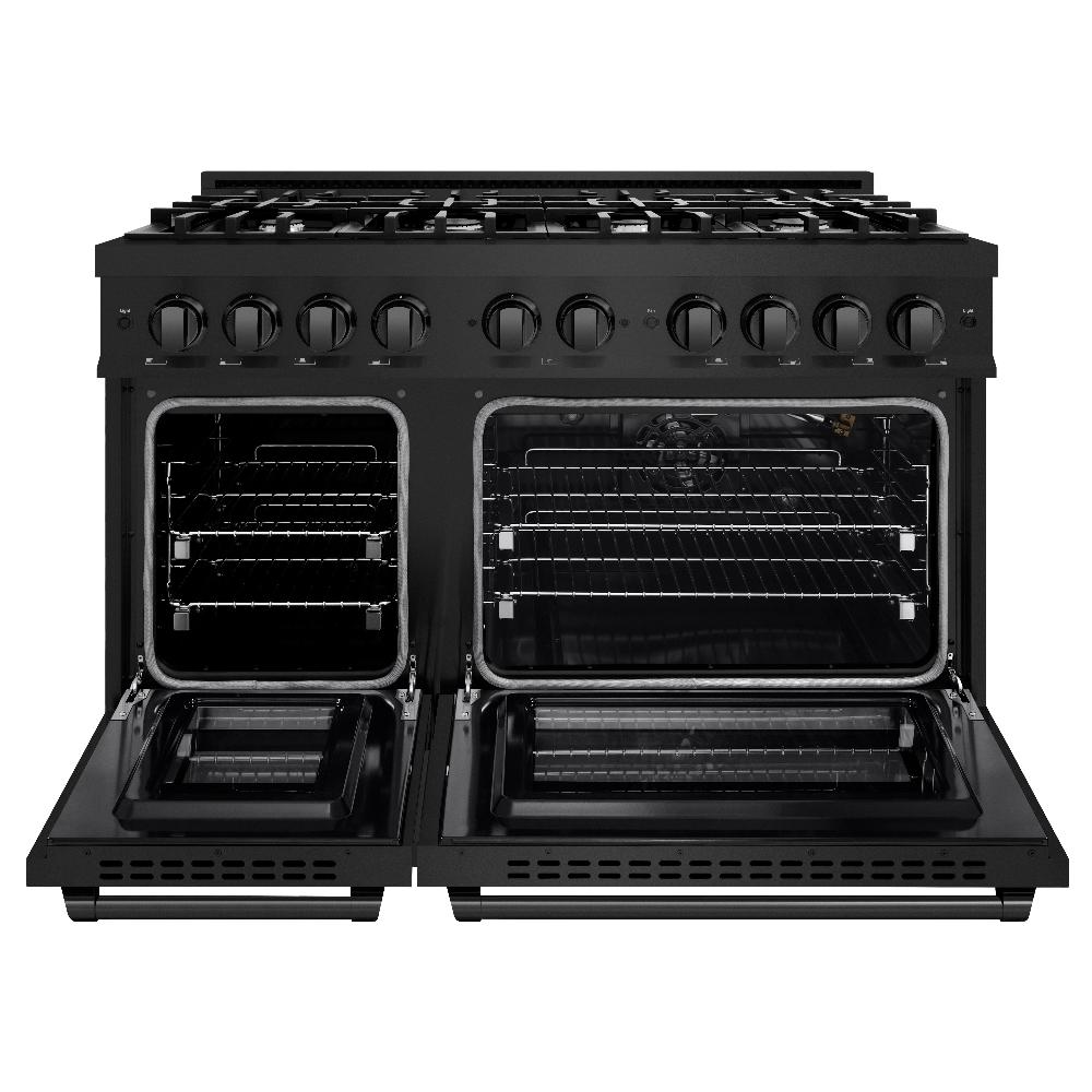 48 in. 6.7 cu. ft. Select Double Oven Gas Range with 8 Burner Cooktop HGRB48