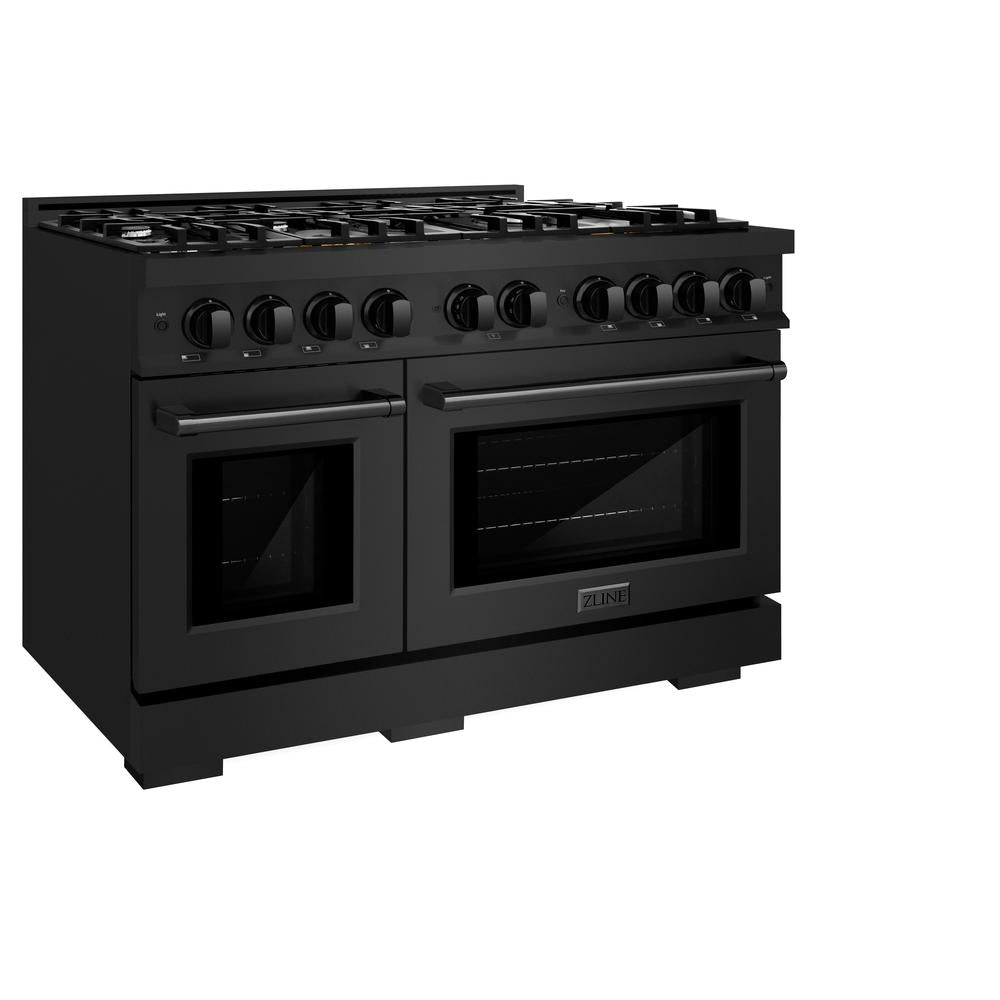 48 in. 6.7 cu. ft. Select Double Oven Gas Range with 8 Burner Cooktop HGRB48