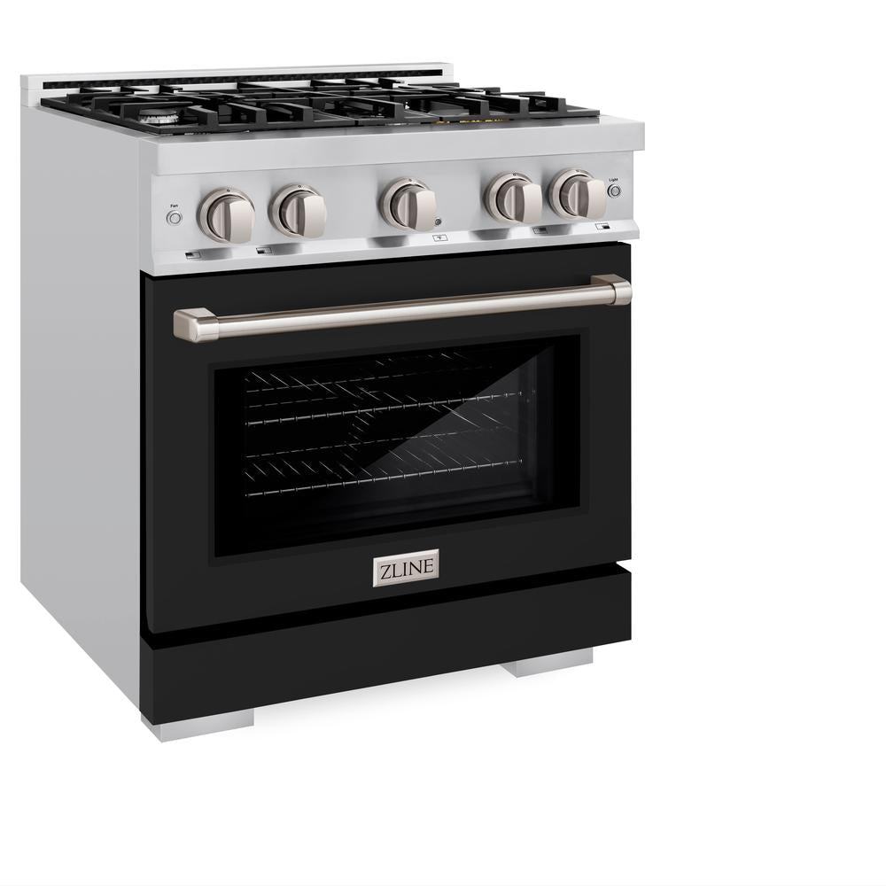 30 in. 4.2 cu. ft. Select Gas Range with 4 Burner Cooktop and Convection Gas Oven HGRBLM30