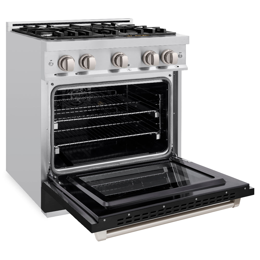 30 in. 4.2 cu. ft. Select Gas Range with 4 Burner Cooktop and Convection Gas Oven HGRBLM30