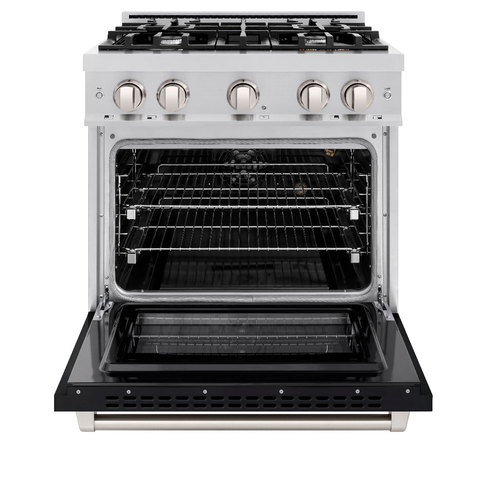 30 in. 4.2 cu. ft. Select Gas Range with 4 Burner Cooktop and Convection Gas Oven HGRBLM30
