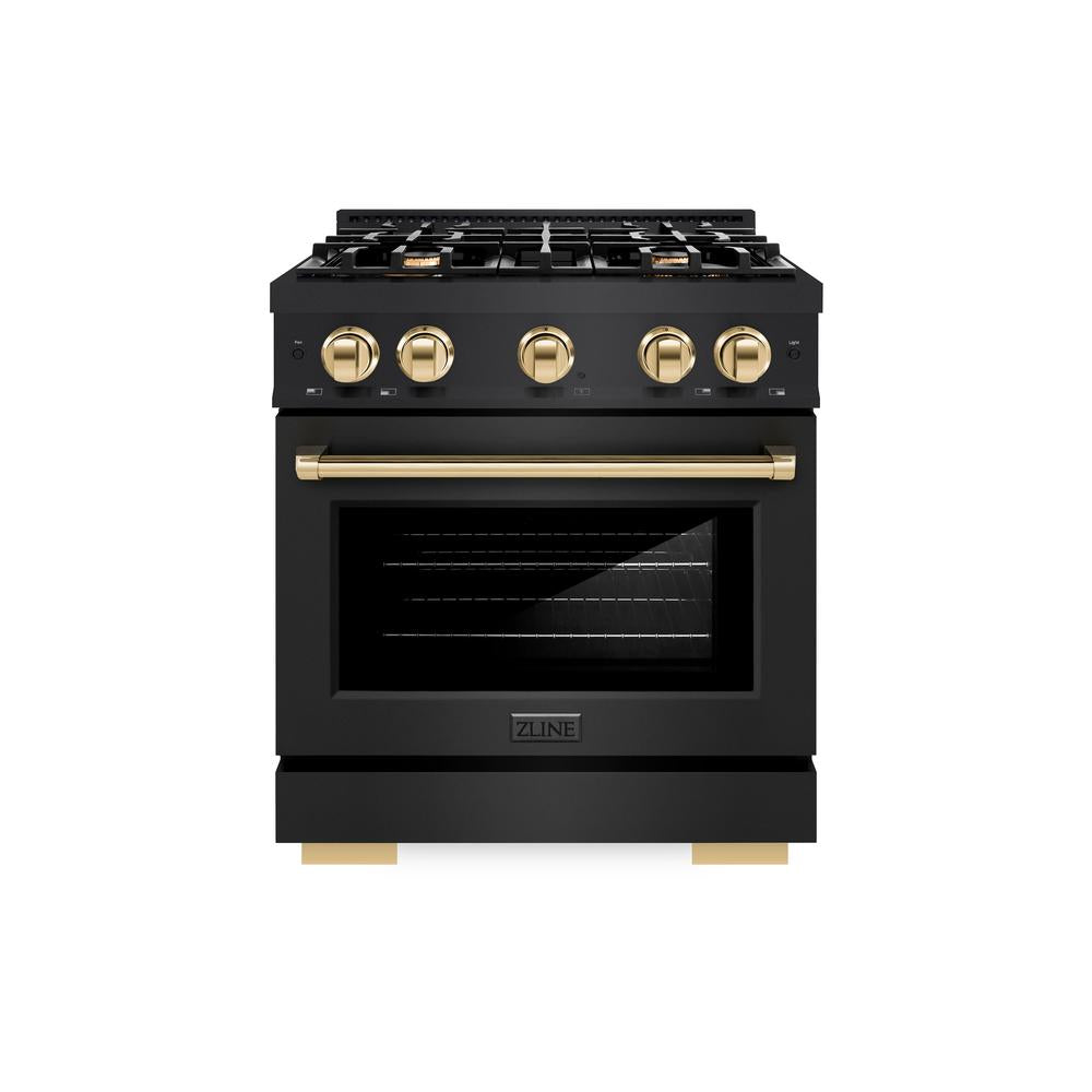 Autograph Edition 30 in. 4.2 cu. ft. Select Gas Range with 4 Burner Cooktop and Convection Gas Oven HGRBZ30G