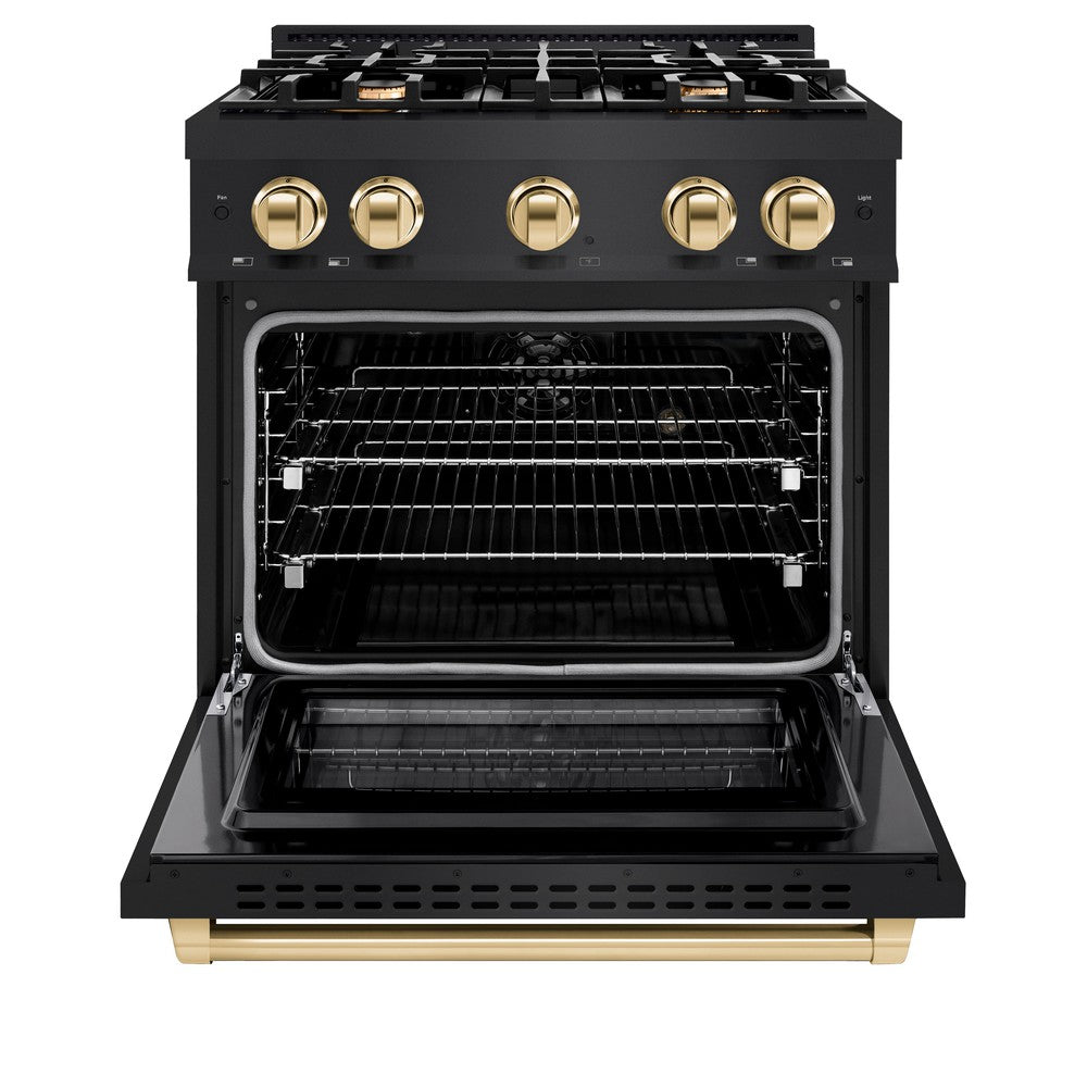 Autograph Edition 30 in. 4.2 cu. ft. Select Gas Range with 4 Burner Cooktop and Convection Gas Oven HGRBZ30G
