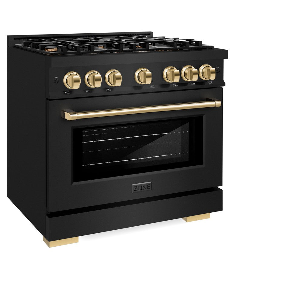 Autograph Edition 36 in. 5.2 cu. ft. Select Gas Range with 6 Burner Cooktop and Convection Gas Oven HGRBZ36G