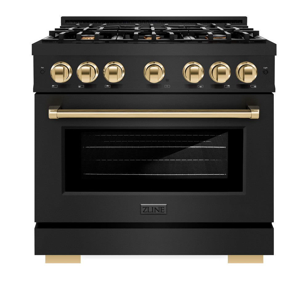 Autograph Edition 36 in. 5.2 cu. ft. Select Gas Range with 6 Burner Cooktop and Convection Gas Oven HGRBZ36G