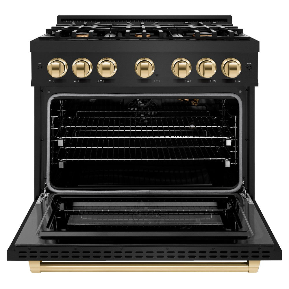 Autograph Edition 36 in. 5.2 cu. ft. Select Gas Range with 6 Burner Cooktop and Convection Gas Oven HGRBZ36G