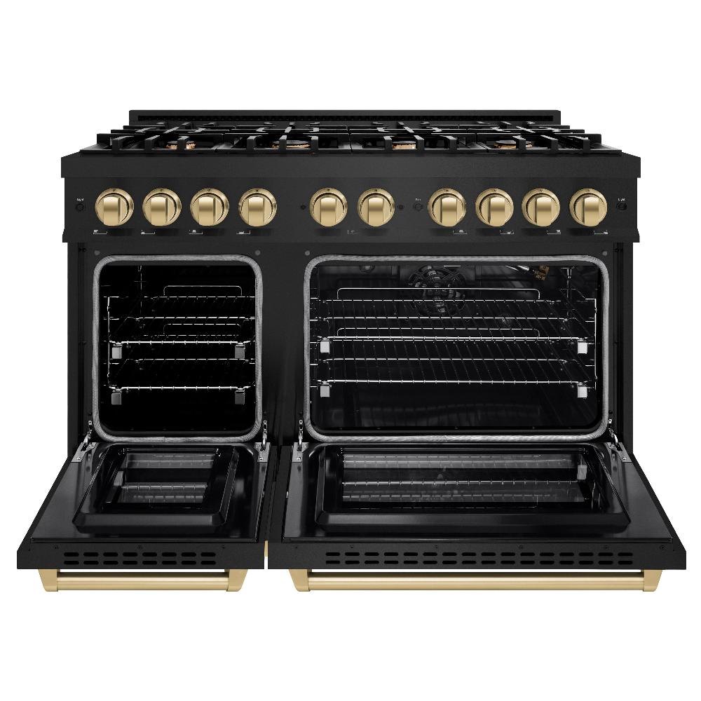 Autograph Edition 48 in. 6.7 cu. ft. Select Double Oven Gas Range with 8 Burner Cooktop HGRBZ48CB