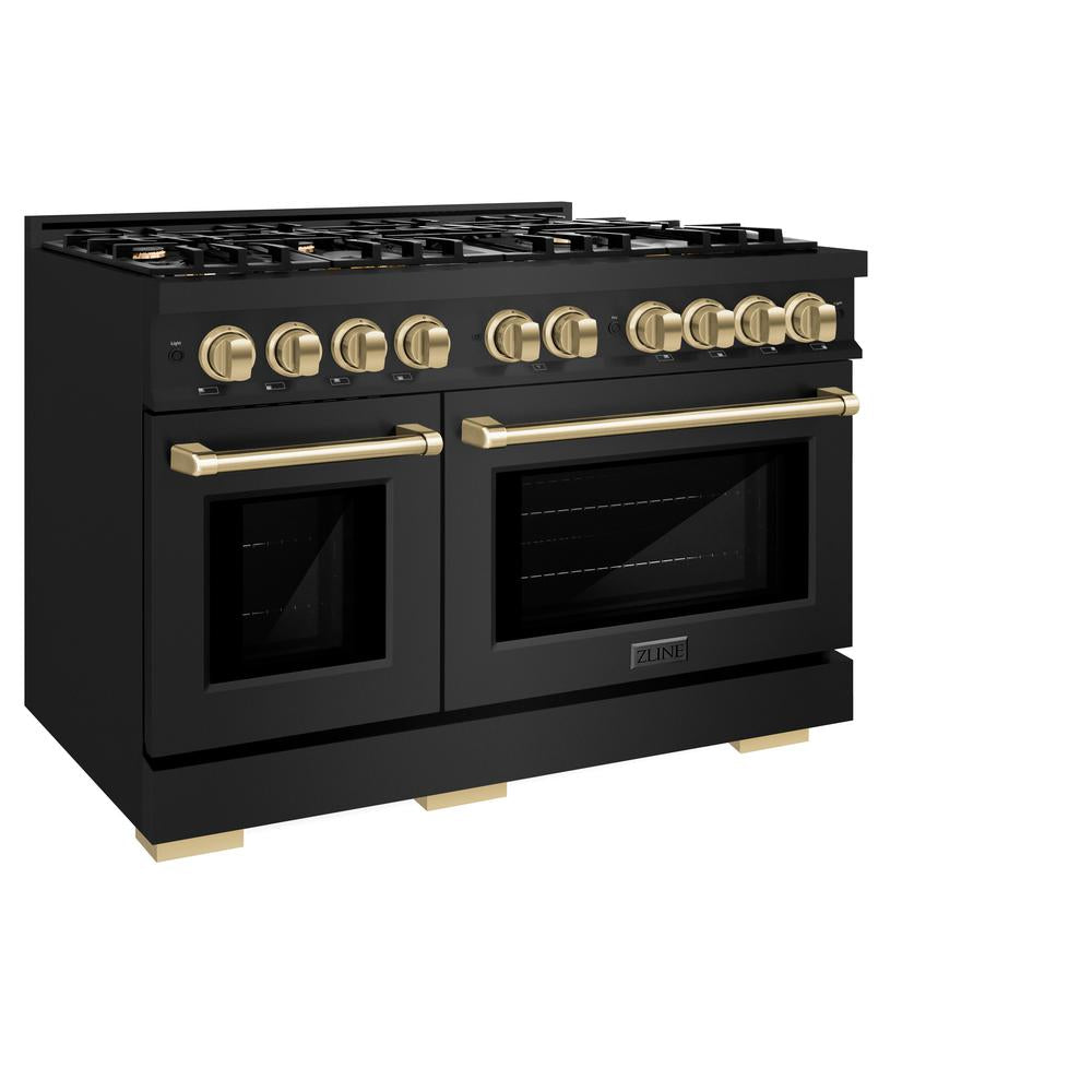 Autograph Edition 48 in. 6.7 cu. ft. Select Double Oven Gas Range with 8 Burner Cooktop HGRBZ48CB