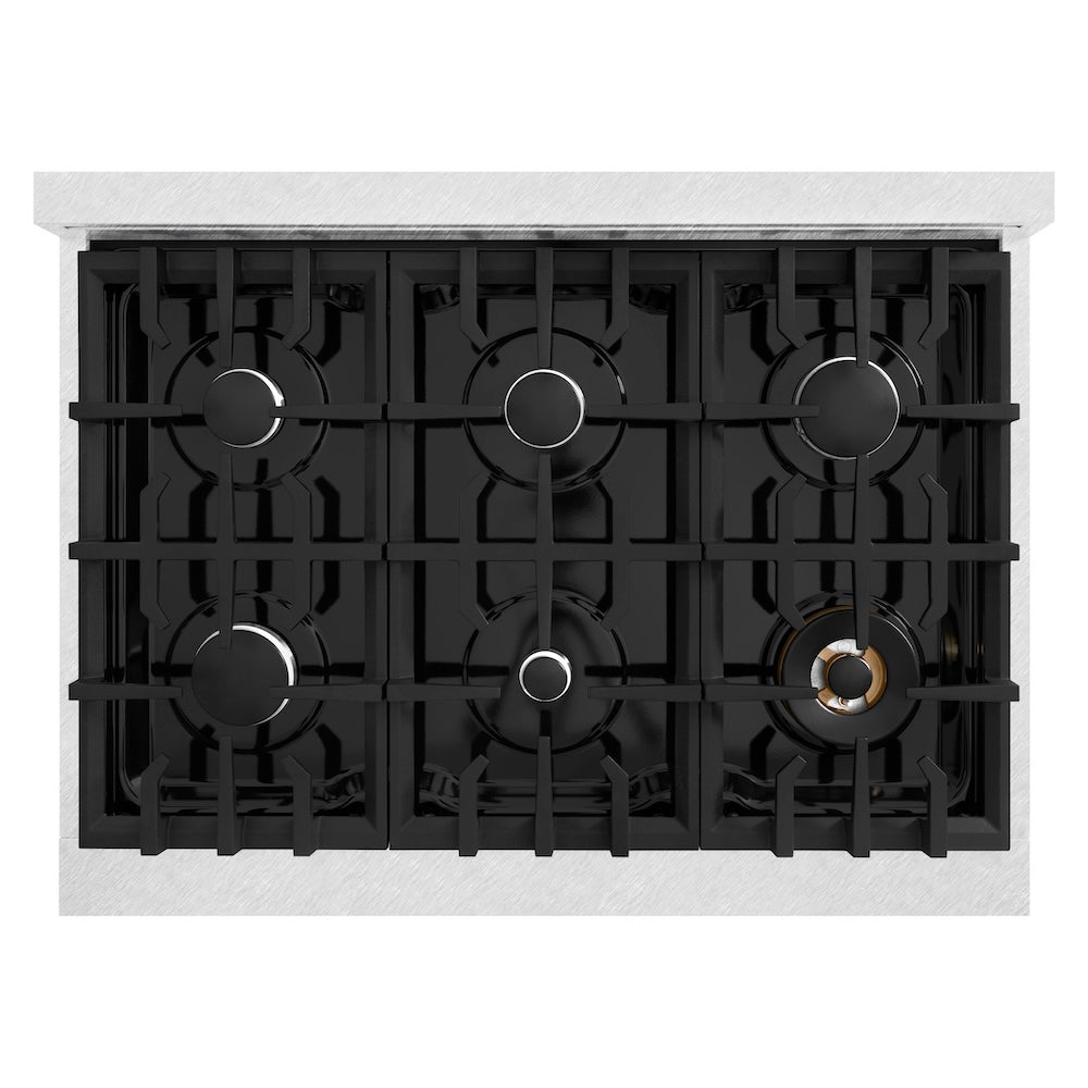 6 in. 5.2 cu. ft. Select Gas Range with 6 Burner Cooktop and Convection Gas Oven HGRSWM36