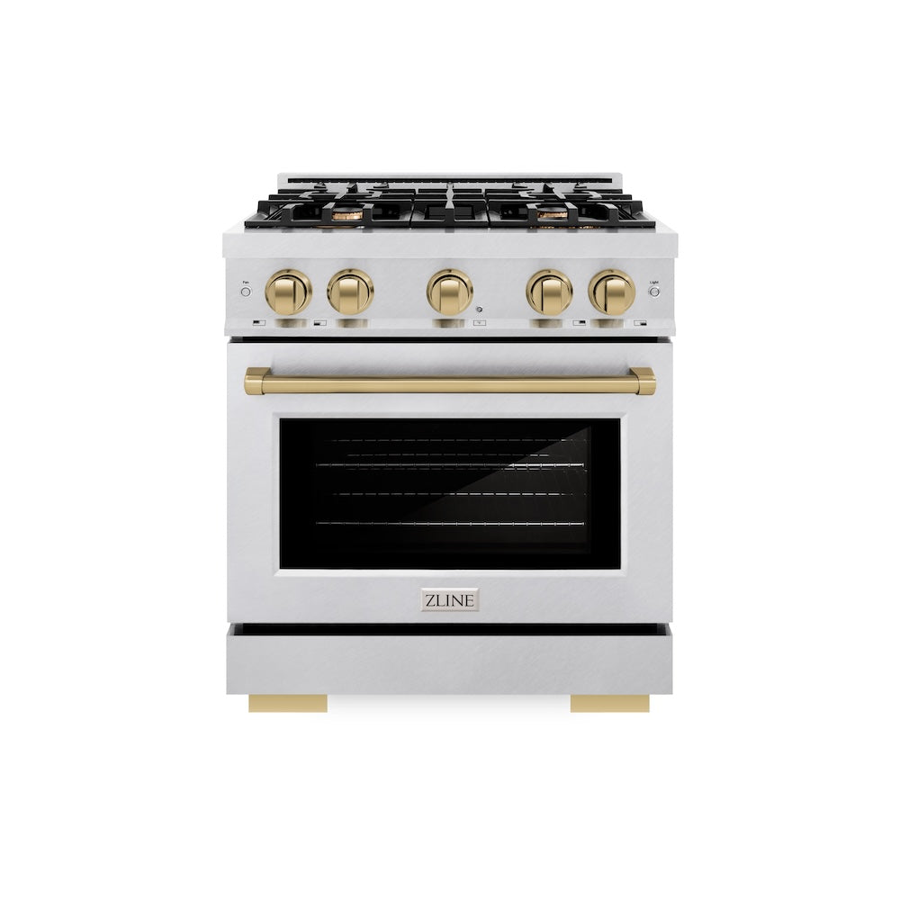 Autograph Edition 30 in. 4.2 cu. ft. Select Gas Range with 4 Burner Cooktop and Convection Gas Oven HGRSZ30CB