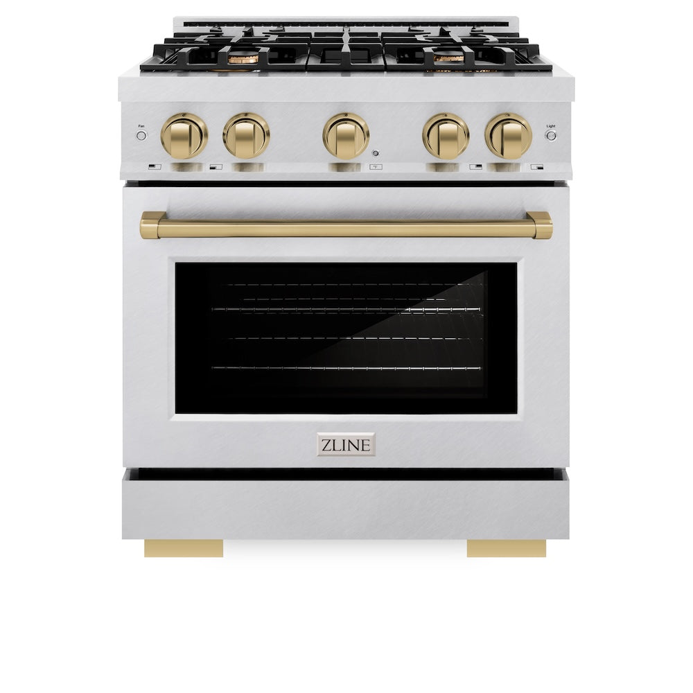 Autograph Edition 30 in. 4.2 cu. ft. Select Gas Range with 4 Burner Cooktop and Convection Gas Oven HGRSZ30CB