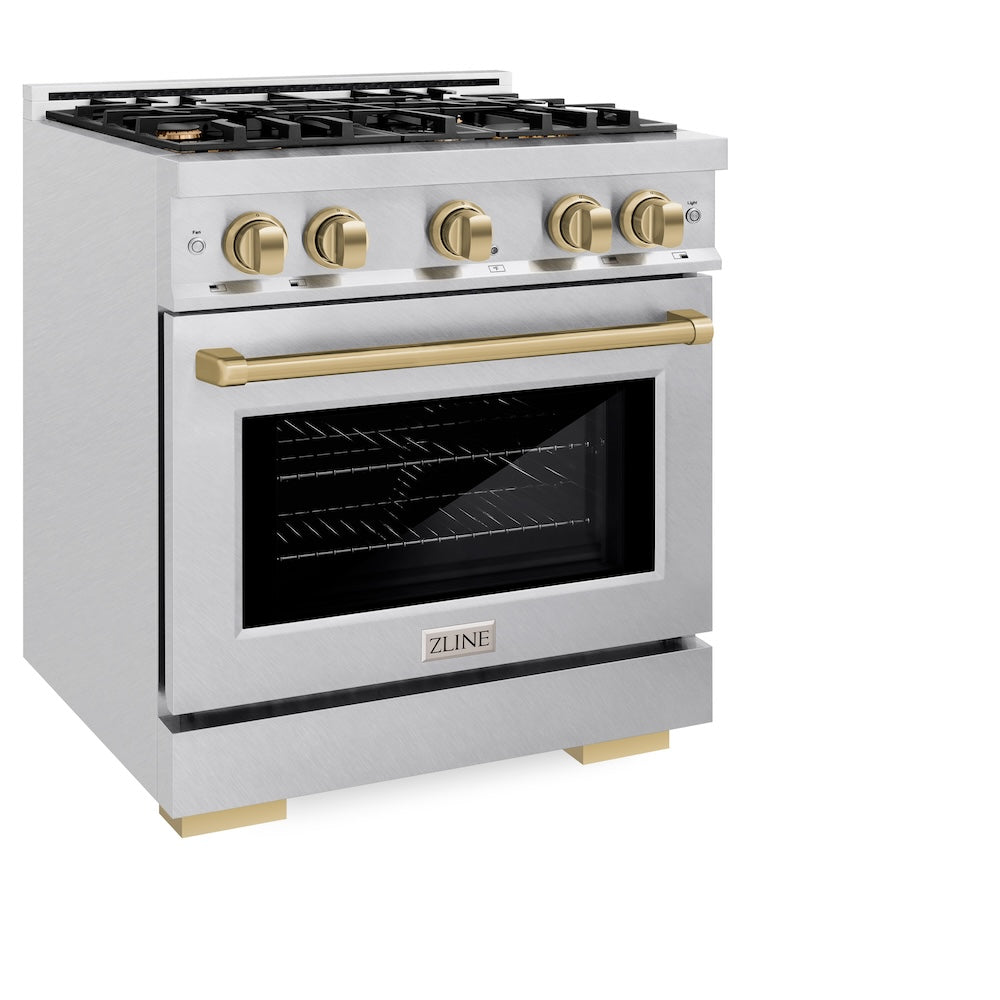 Autograph Edition 30 in. 4.2 cu. ft. Select Gas Range with 4 Burner Cooktop and Convection Gas Oven HGRSZ30CB
