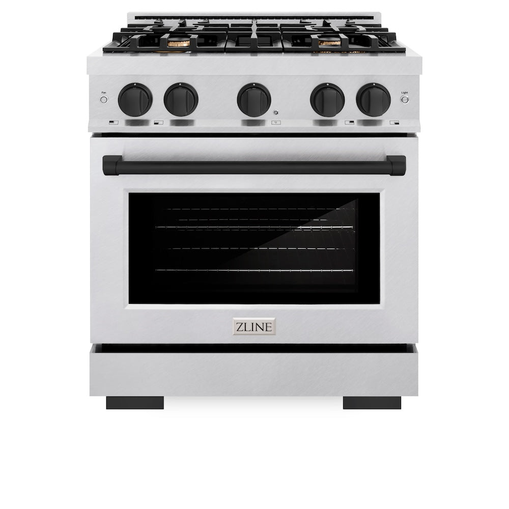 Autograph Edition 30 in. 4.2 cu. ft. Select Gas Range with 4 Burner Cooktop and Convection Gas Oven HGRSZ30MB