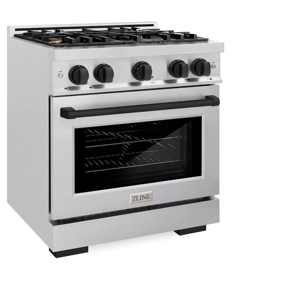Autograph Edition 30 in. 4.2 cu. ft. Select Gas Range with 4 Burner Cooktop and Convection Gas Oven HGRSZ30MB