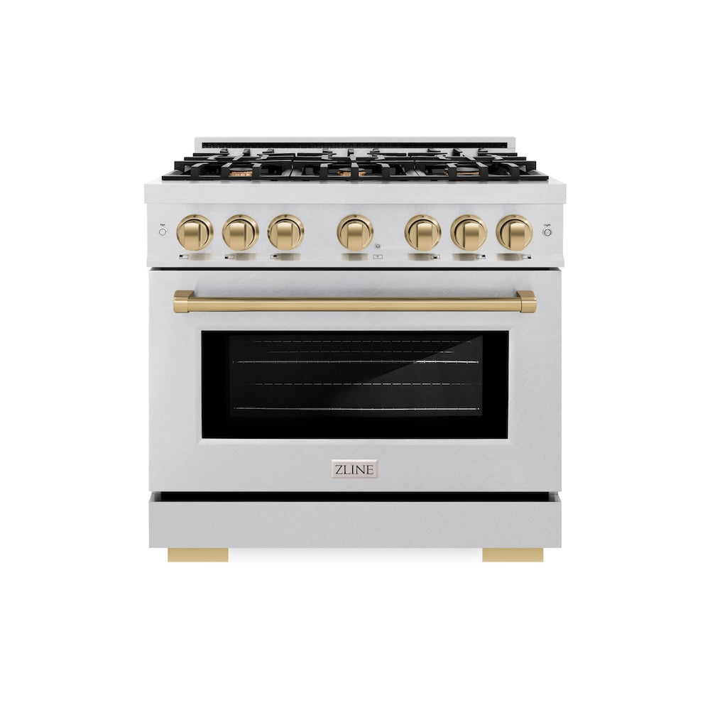 Autograph Edition 36 in. 5.2 cu. ft. Select Gas Range with 6 Burner Cooktop and Convection Gas Oven HGRSZ36CB