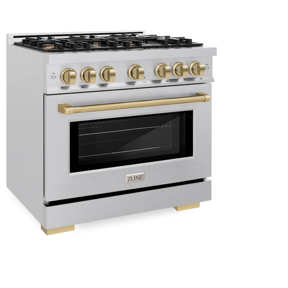 Autograph Edition 36 in. 5.2 cu. ft. Select Gas Range with 6 Burner Cooktop and Convection Gas Oven HGRSZ36CB