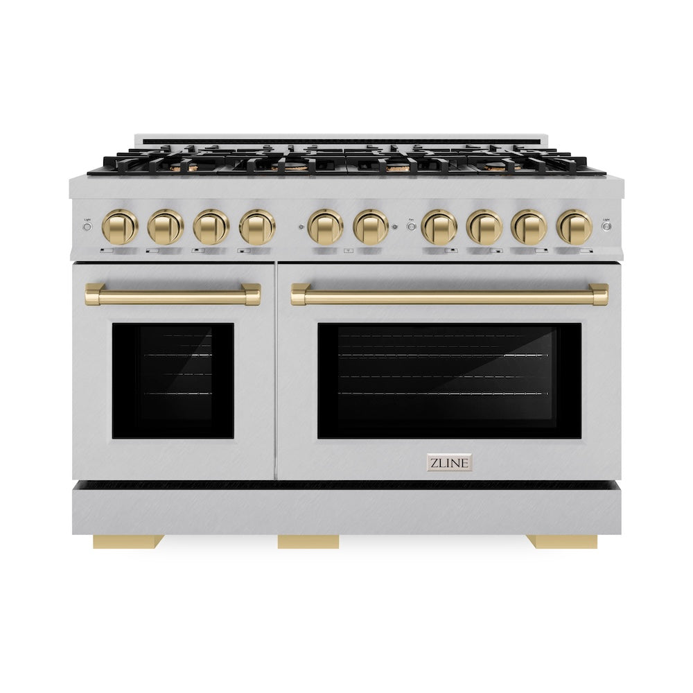 Autograph Edition 48 in. 6.7 cu. ft. Select Double Oven Gas Range with 8 Burner Cooktop HGRSZ48CB