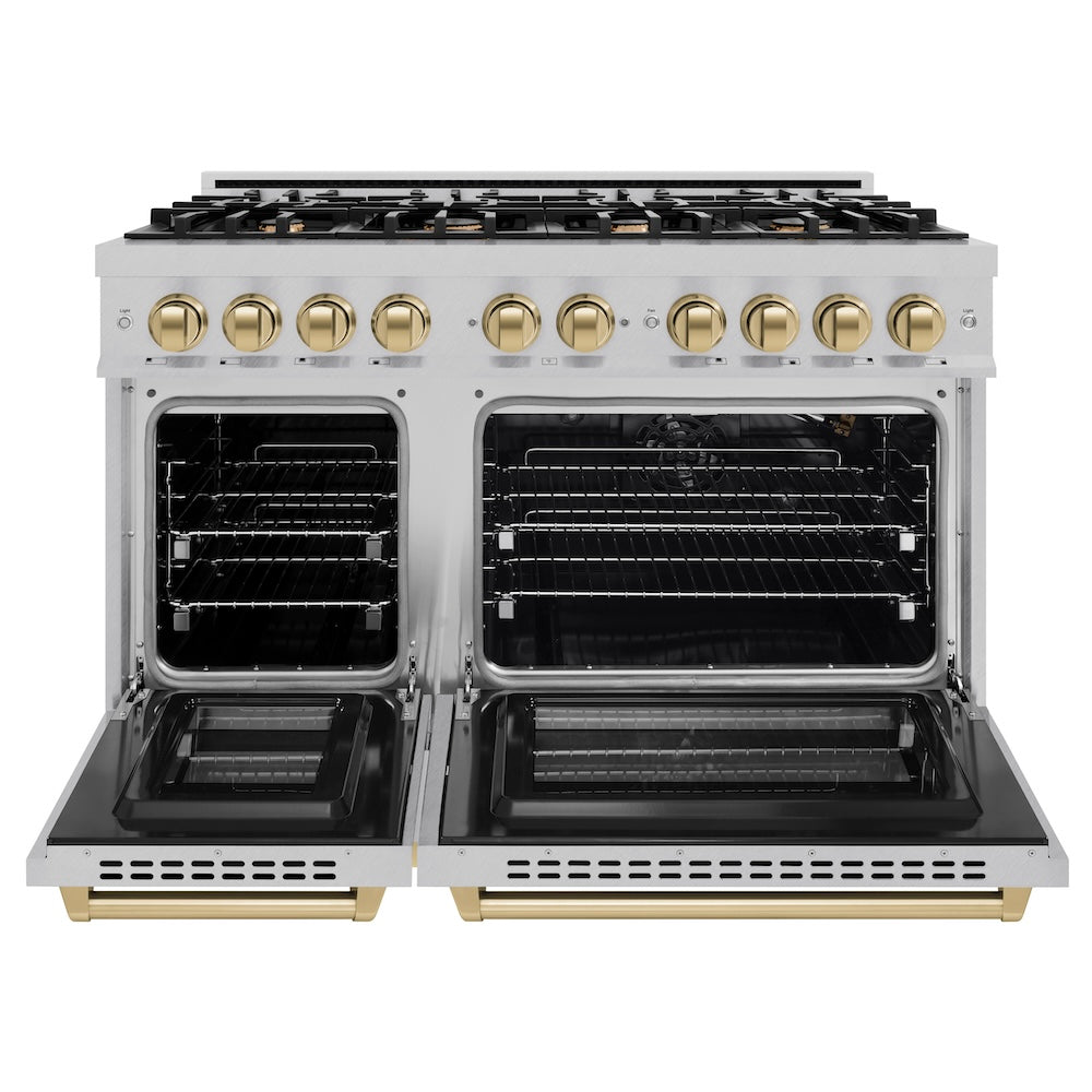 Autograph Edition 48 in. 6.7 cu. ft. Select Double Oven Gas Range with 8 Burner Cooktop HGRSZ48CB