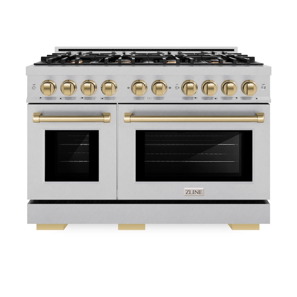 Autograph Edition 48 in. 6.7 cu. ft. Select Double Oven Gas Range with 8 Burner Cooktop HGRSZ48CB