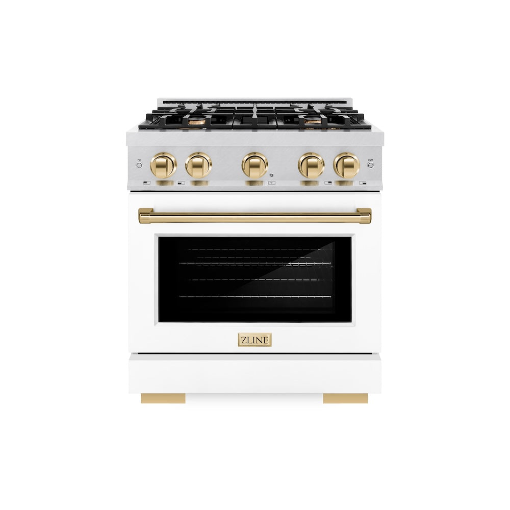 Autograph Edition 30 in. 4.2 cu. ft. Select Gas Range with 4 Burner Cooktop and Convection Gas Oven HGRSZWM30G