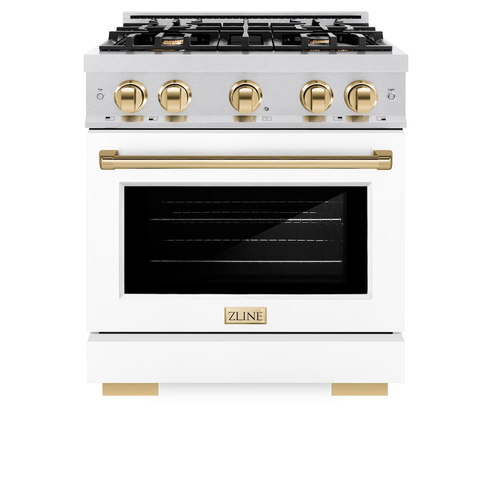 Autograph Edition 30 in. 4.2 cu. ft. Select Gas Range with 4 Burner Cooktop and Convection Gas Oven HGRSZWM30G