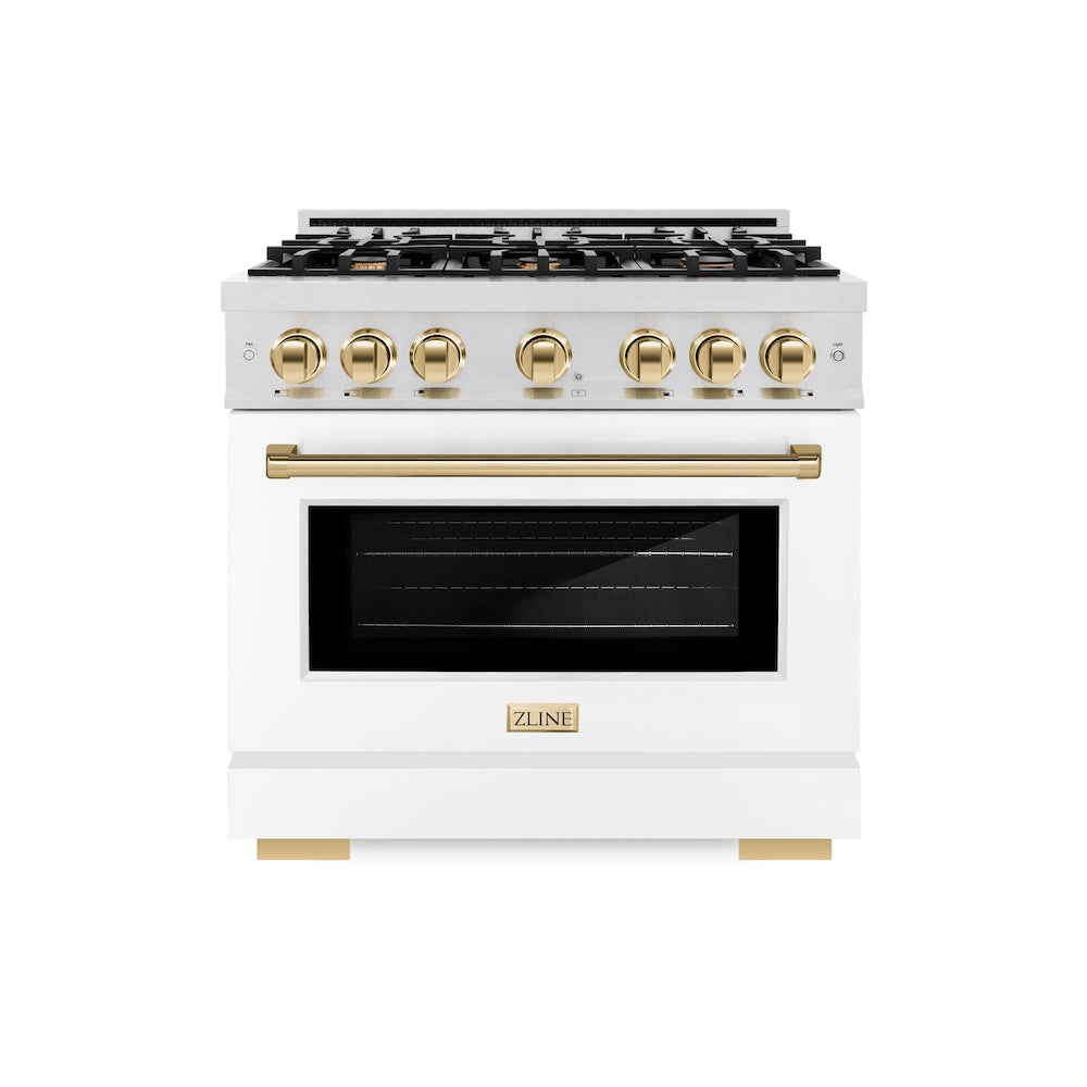Autograph Edition 36 in. 5.2 cu. ft. Select Gas Range with 6 Burner Cooktop and Convection Gas Oven HGRSZWM36G