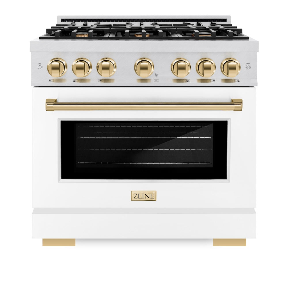Autograph Edition 36 in. 5.2 cu. ft. Select Gas Range with 6 Burner Cooktop and Convection Gas Oven HGRSZWM36G