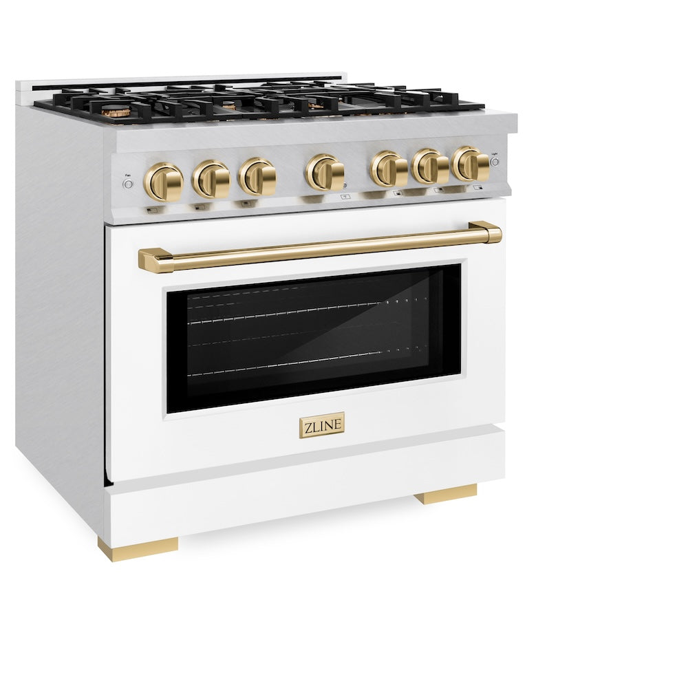 Autograph Edition 36 in. 5.2 cu. ft. Select Gas Range with 6 Burner Cooktop and Convection Gas Oven HGRSZWM36G