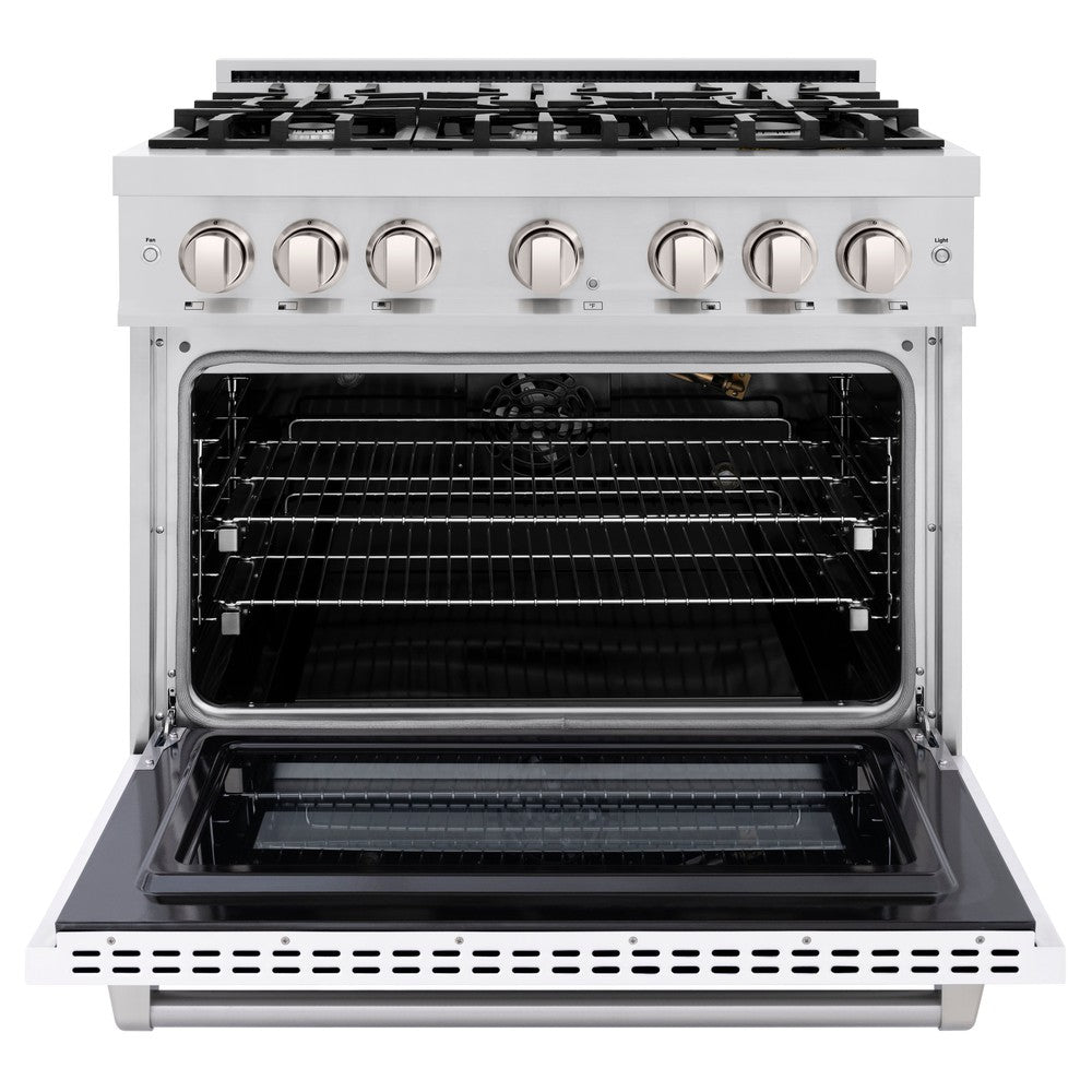 36 in. 5.2 cu. ft. Select Gas Range with 6 Burner Cooktop and Convection Gas Oven HGRWM36