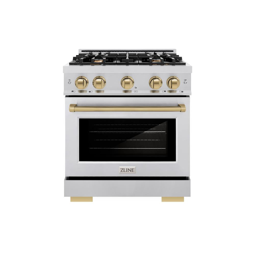 Autograph Edition 30 in. 4.2 cu. ft. Select Gas Range with 4 Burner Cooktop and Convection Gas Oven HGRZ30CB