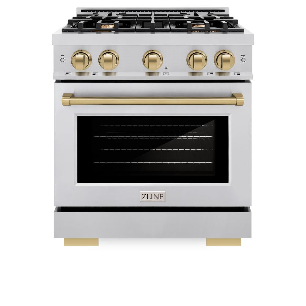 Autograph Edition 30 in. 4.2 cu. ft. Select Gas Range with 4 Burner Cooktop and Convection Gas Oven HGRZ30CB