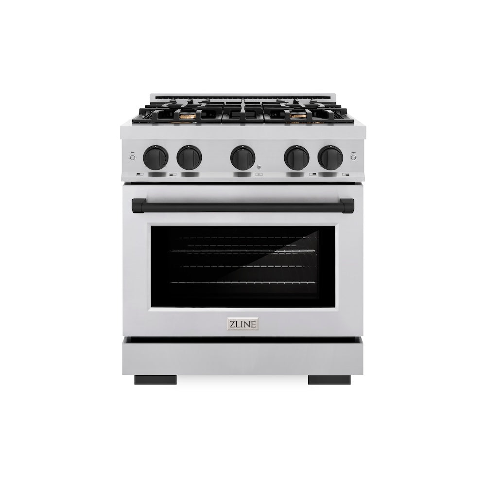 Autograph Edition 30 in. 4.2 cu. ft. Select Gas Range with 4 Burner Cooktop and Convection Gas Oven HGRZ30MB