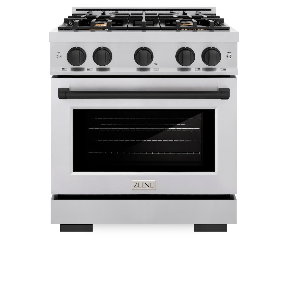 Autograph Edition 30 in. 4.2 cu. ft. Select Gas Range with 4 Burner Cooktop and Convection Gas Oven HGRZ30MB