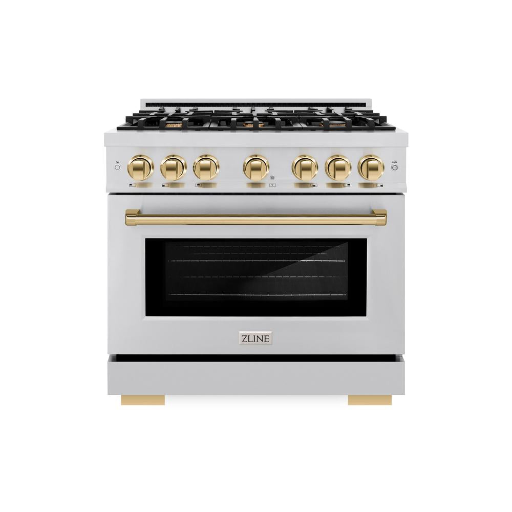 Autograph Edition 36 in. 5.2 cu. ft. Select Gas Range with 6 Burner Cooktop and Convection Gas Oven HGRZ36G