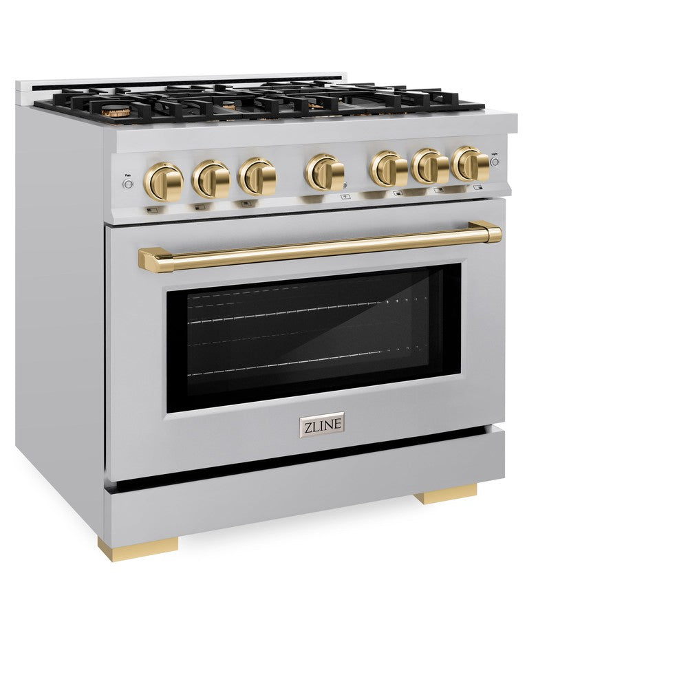 Autograph Edition 36 in. 5.2 cu. ft. Select Gas Range with 6 Burner Cooktop and Convection Gas Oven HGRZ36G