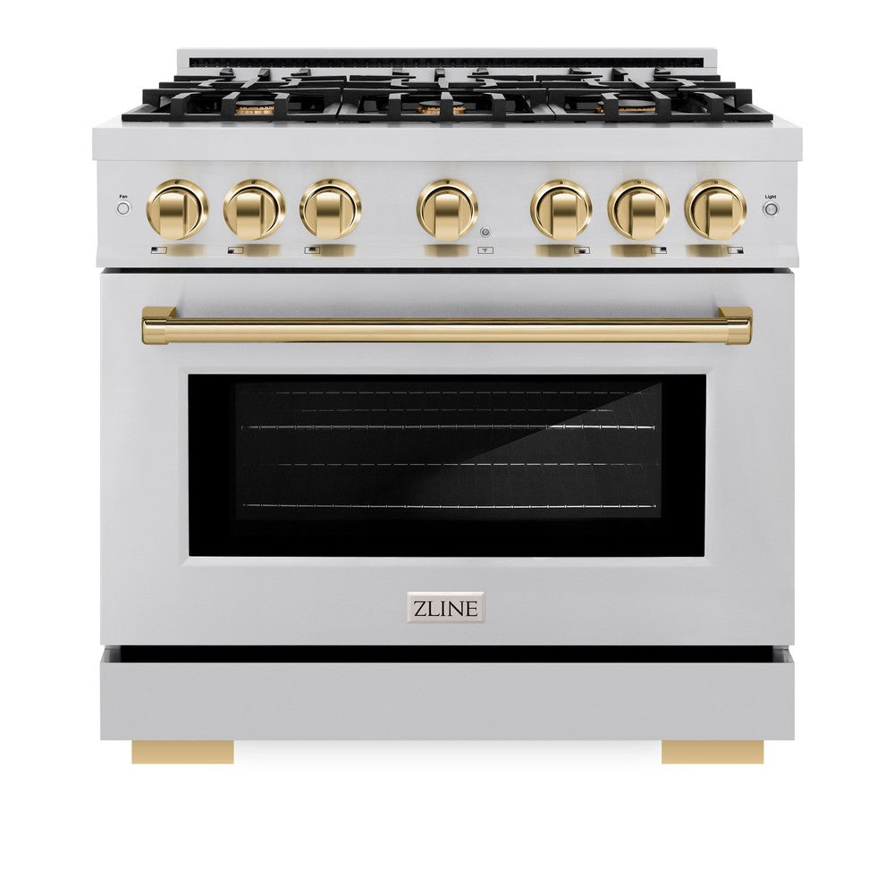 Autograph Edition 36 in. 5.2 cu. ft. Select Gas Range with 6 Burner Cooktop and Convection Gas Oven HGRZ36G