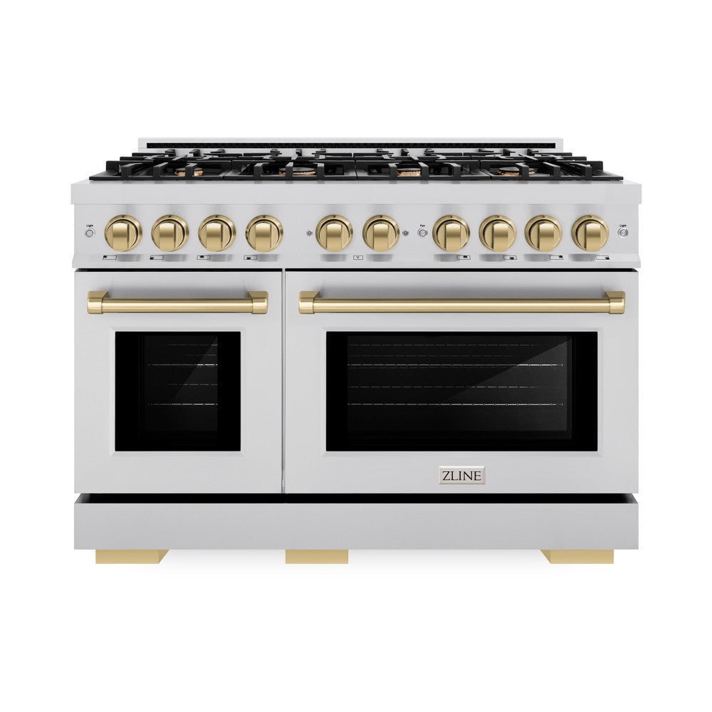 Autograph Edition 48 in. 6.7 cu. ft. Select Double Oven Gas Range with 8 Burner Cooktop HGRZ48CB