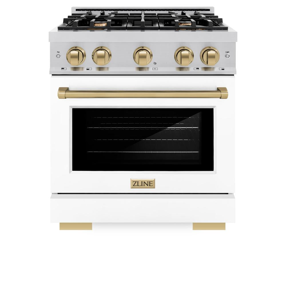 Autograph Edition 30 in. 4.2 cu. ft. Select Gas Range with 4 Burner Cooktop and Convection Gas Oven HGRZWM30CB