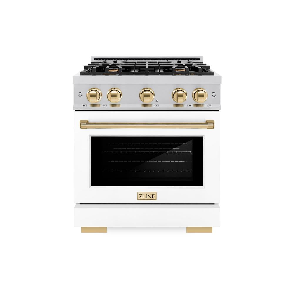Autograph Edition 30 in. 4.2 cu. ft. Select Gas Range with 4 Burner Cooktop and Convection Gas Oven HGRZWM30G