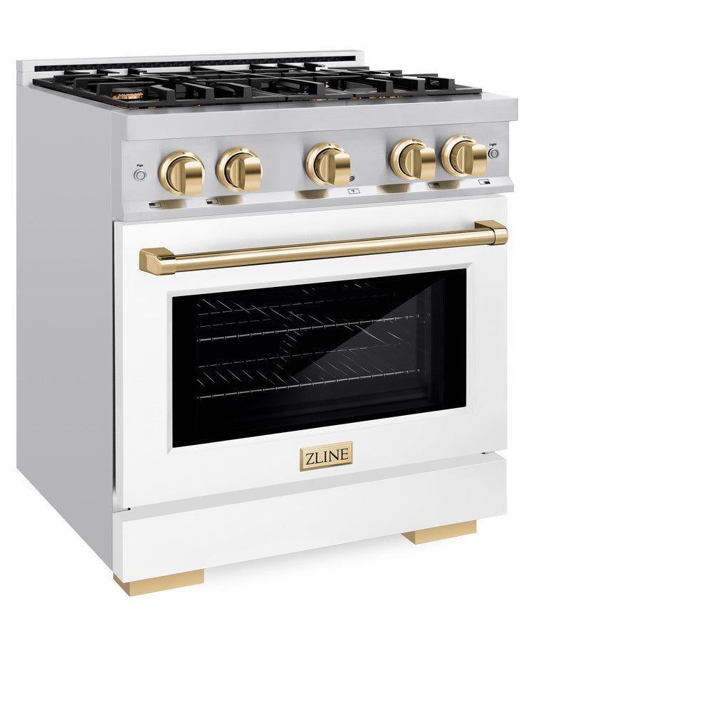 Autograph Edition 30 in. 4.2 cu. ft. Select Gas Range with 4 Burner Cooktop and Convection Gas Oven HGRZWM30G