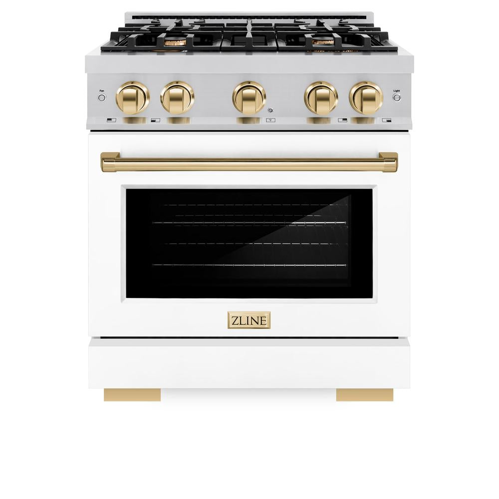 Autograph Edition 30 in. 4.2 cu. ft. Select Gas Range with 4 Burner Cooktop and Convection Gas Oven HGRZWM30G