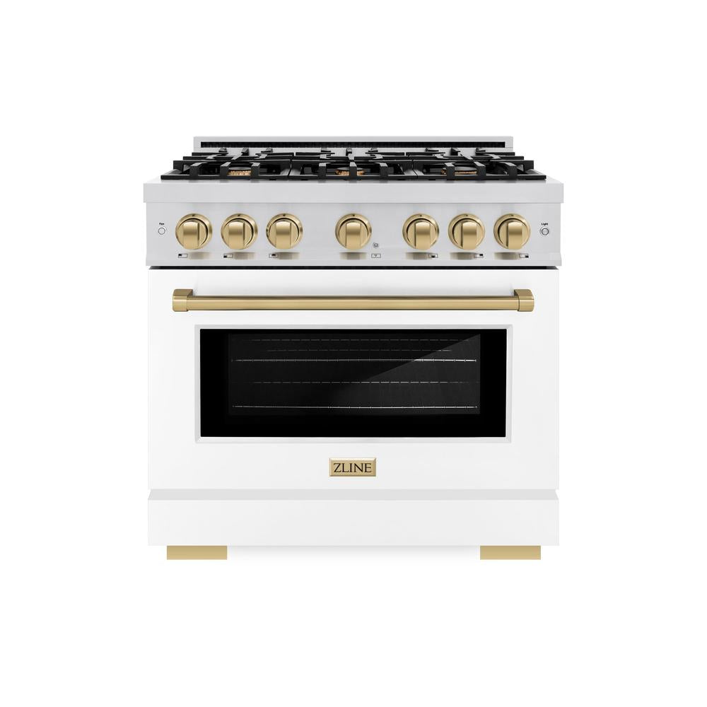 Autograph Edition 36 in. 5.2 cu. ft. Select Gas Range with 6 Burner Cooktop and Convection Gas Oven HGRZWM36CB
