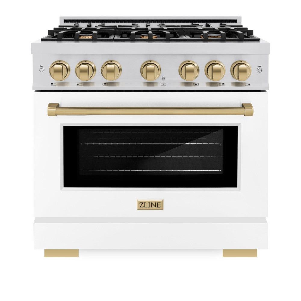 Autograph Edition 36 in. 5.2 cu. ft. Select Gas Range with 6 Burner Cooktop and Convection Gas Oven HGRZWM36CB