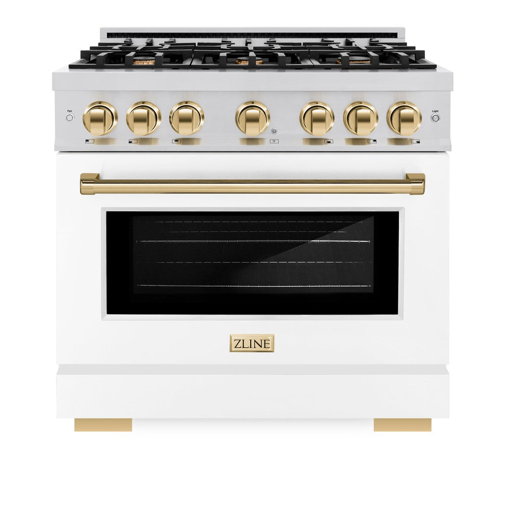 Autograph Edition 36 in. 5.2 cu. ft. Select Gas Range with 6 Burner Cooktop and Convection Gas Oven HGRZWM36G