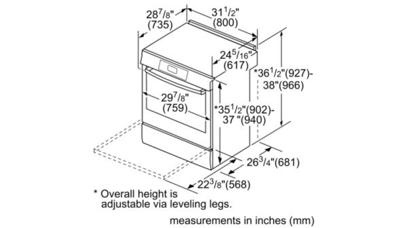 800 Series Induction Slide-in Range 30" HII8046U