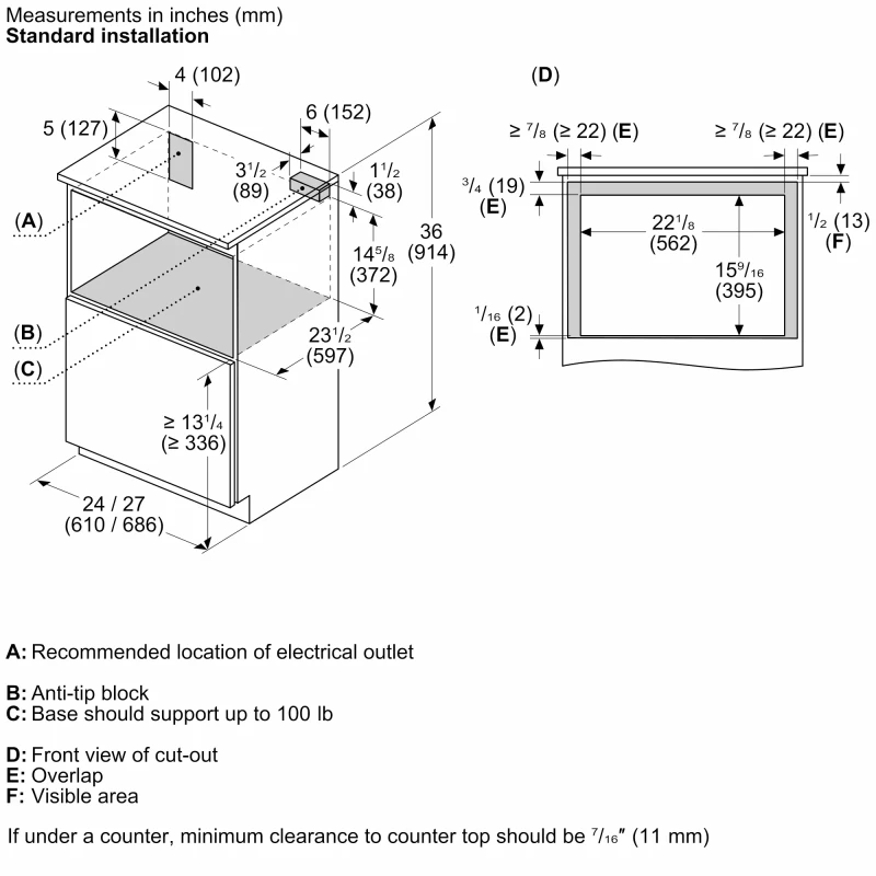 800 Series 24'' HMD8454UC