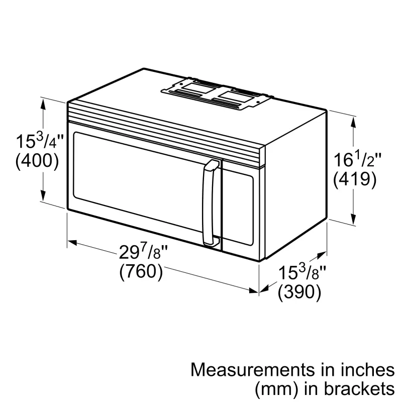 300 Series, OTR Solo Microwave, SS HMV3054U